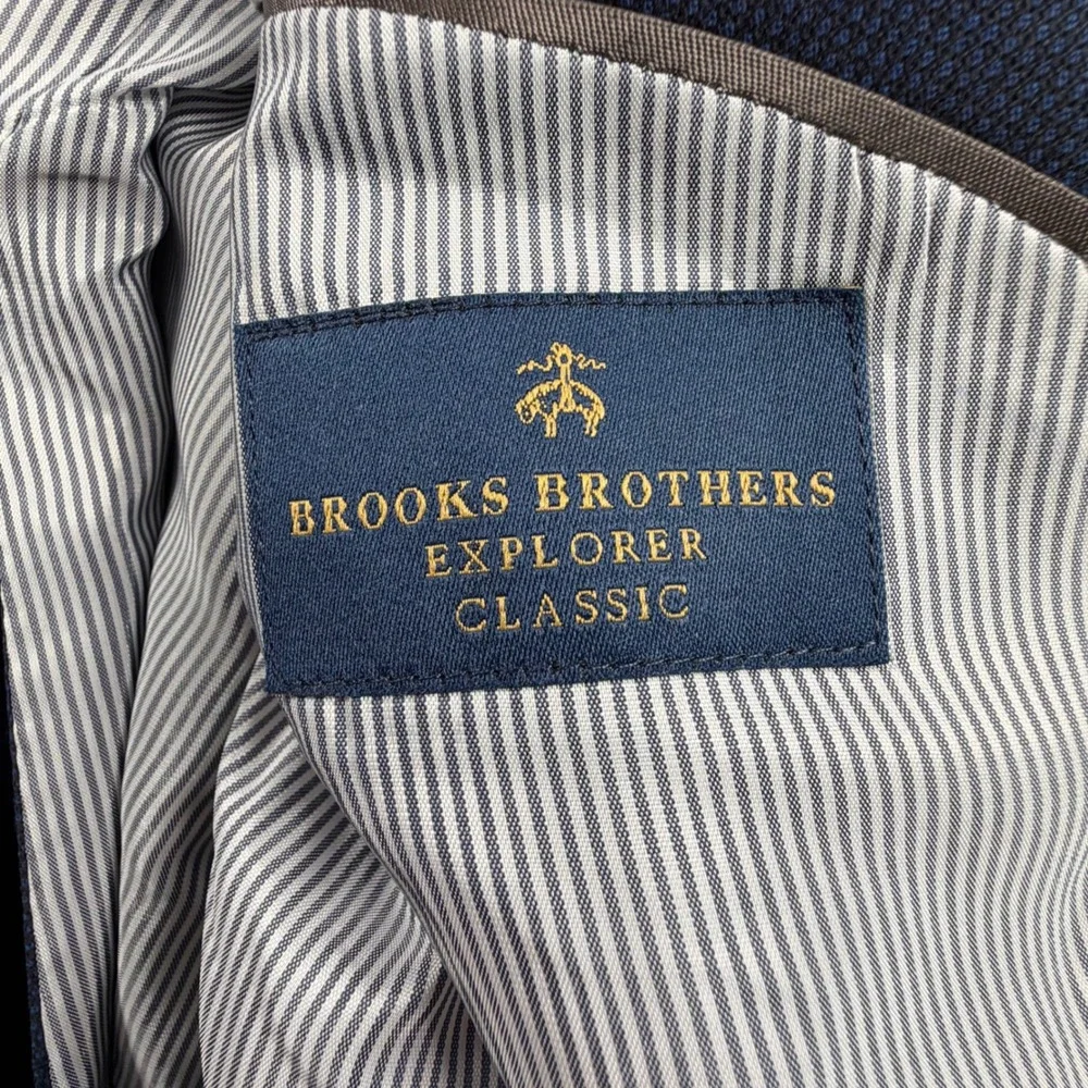 Brooks Brothers Blazer Mens 48R Navy Blue Explorer Classic Sport Coat
